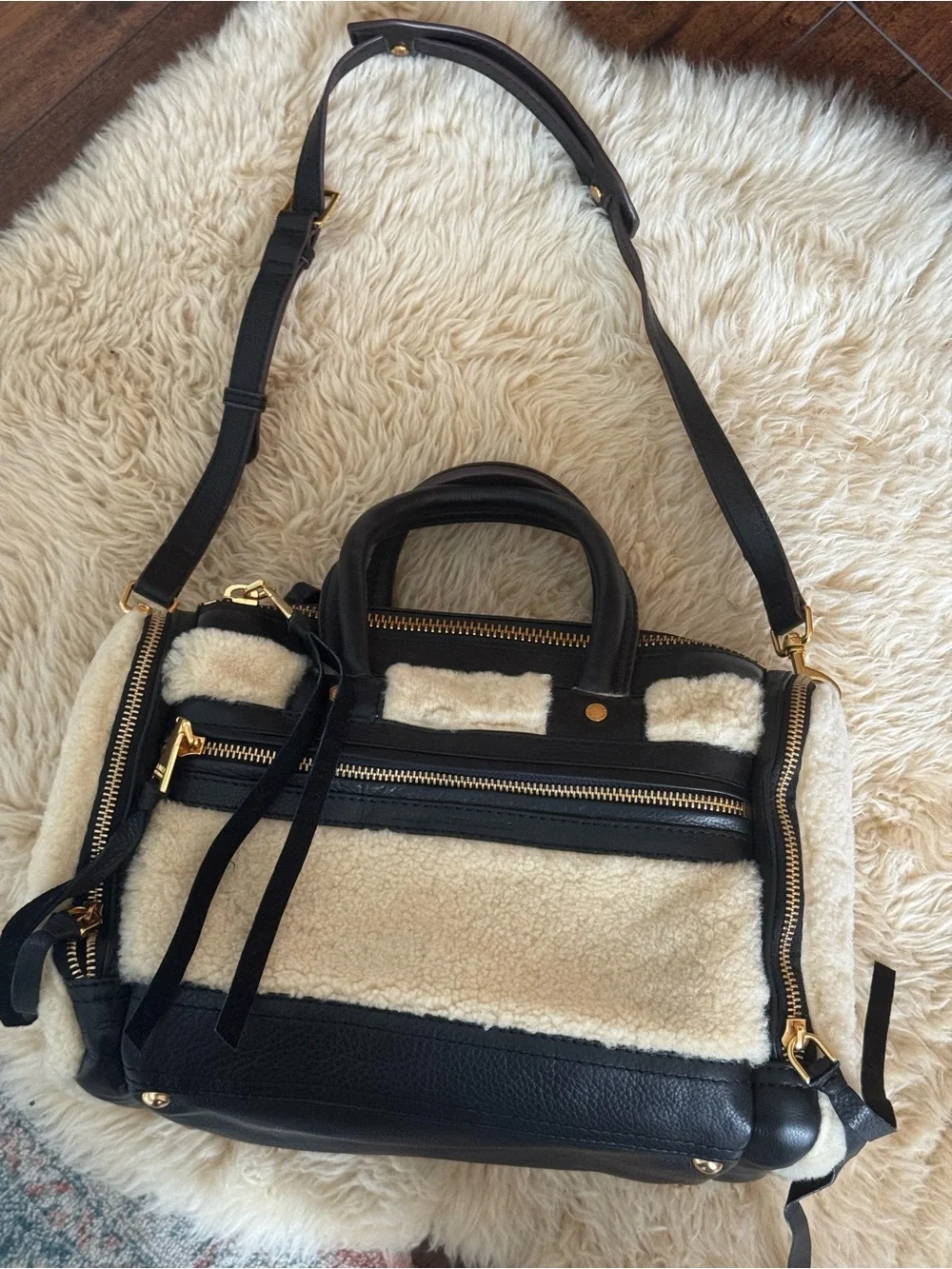 Aimee Kestenberg Shearling Accent Blac